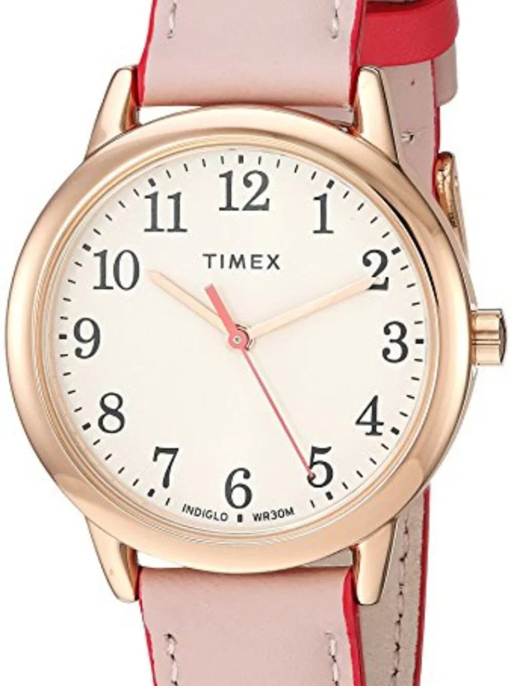 Timex TW2R62800 - Womens Easy Reader, Pink /Rose-Gold-Tone/Cream, 30mm